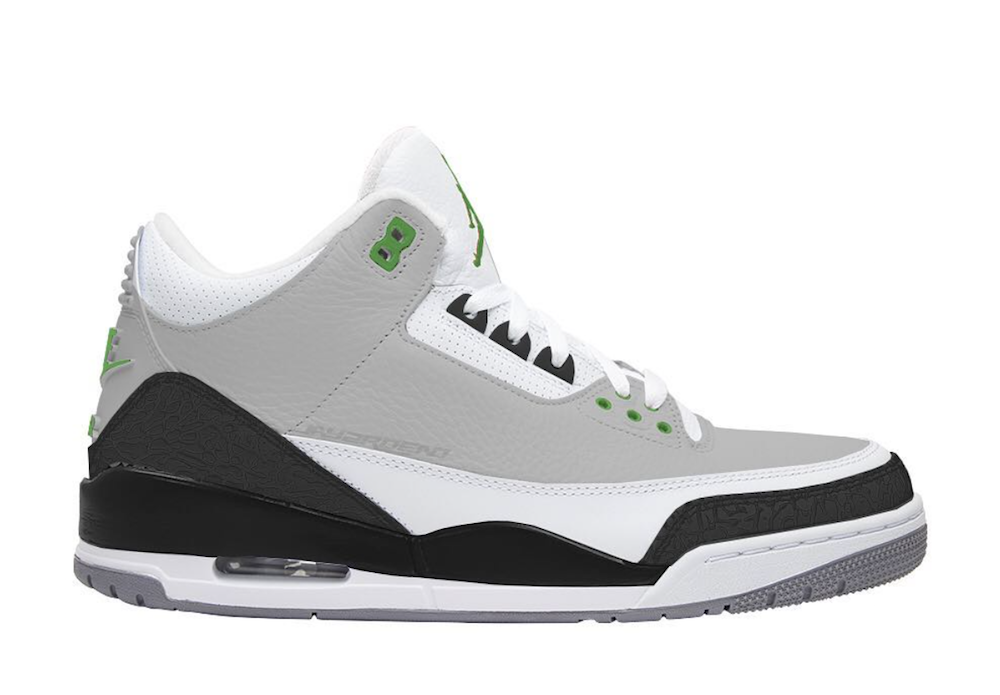 龙柒-灵感爆发,Air Jordan 3 Chlorophyll